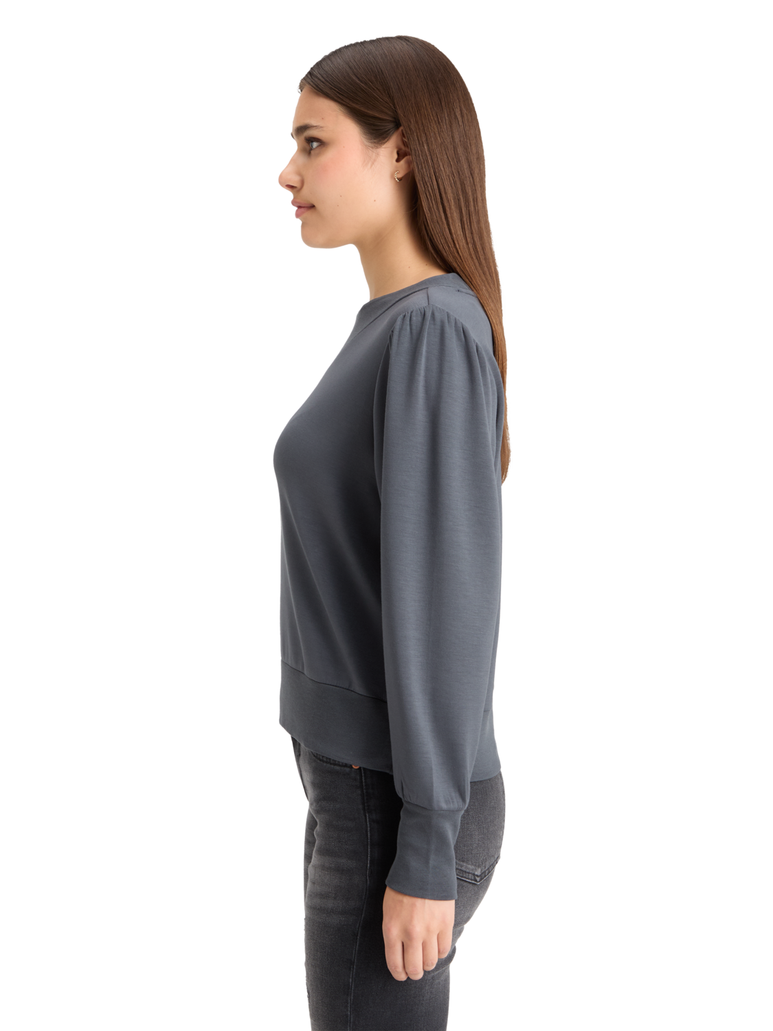 Maison Scotch - Ruched Yoke Seam Modal Sweatshirt - Antra