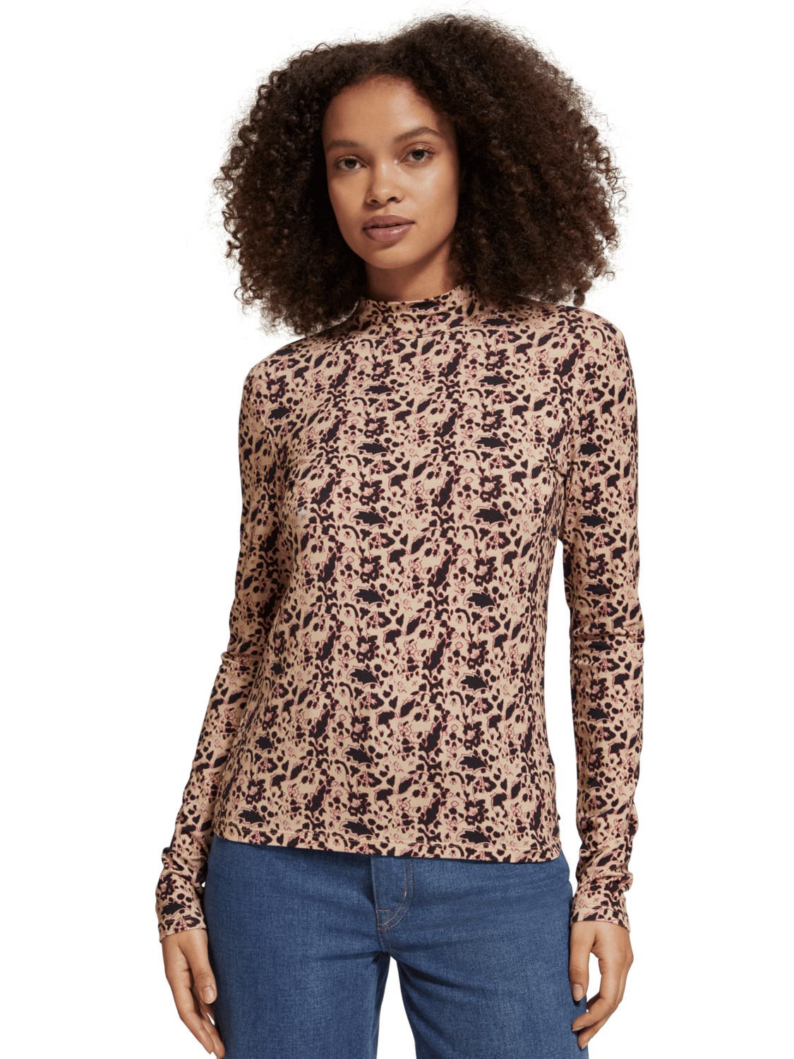 Maison Scotch - All Over Printed LS Tee - Block Floral