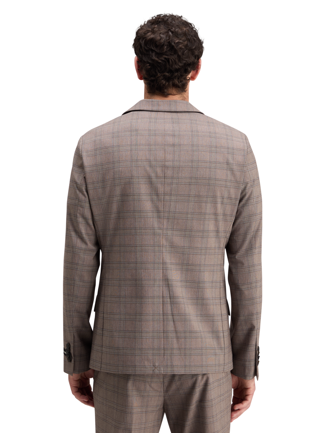 Scotch & Soda - Single Breasted Yarn-Dyed Blazer - Brown Ecru Check