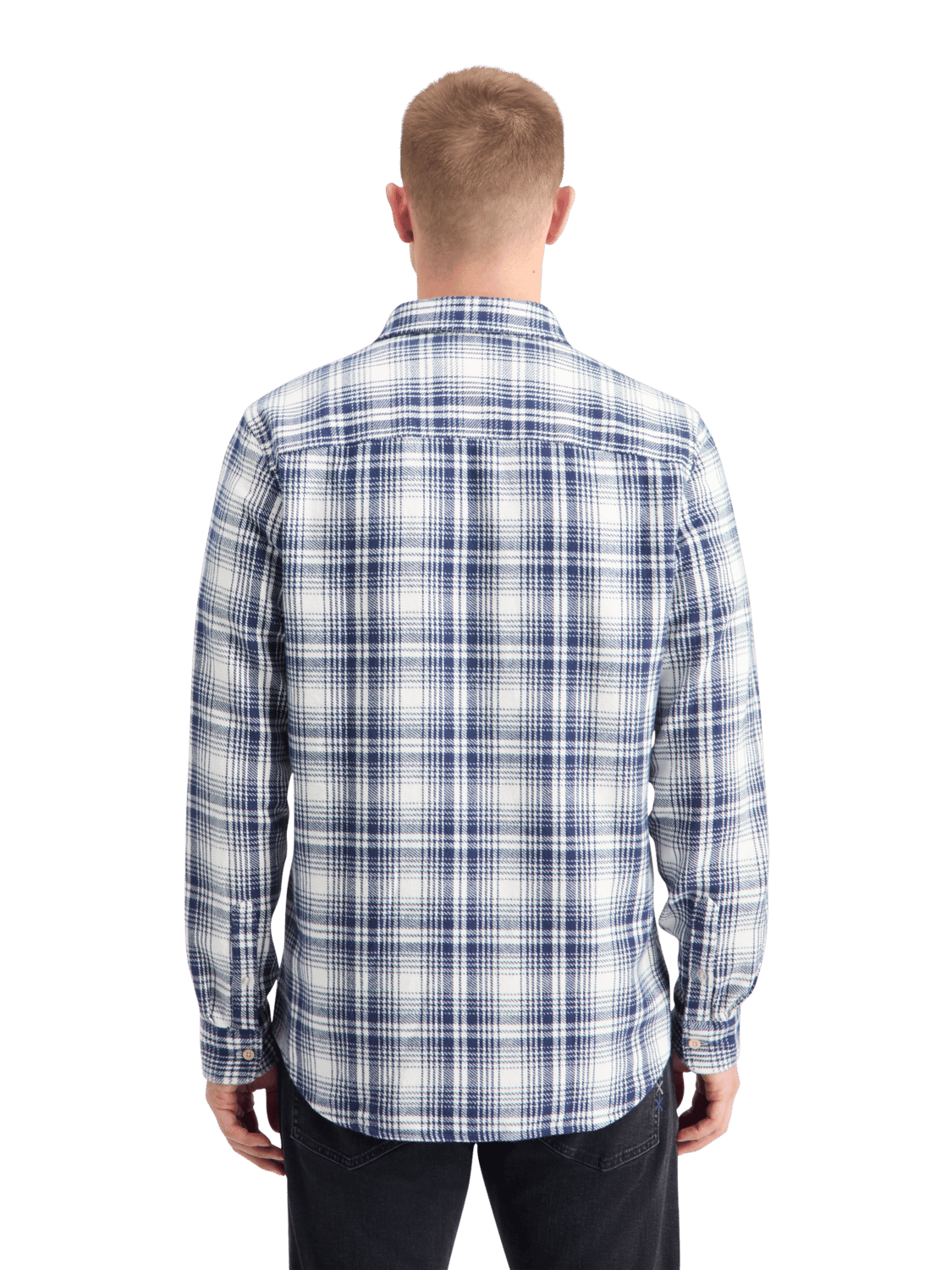 Scotch & Soda - Regular Fit Flannel Check Shirt - Blue White Check