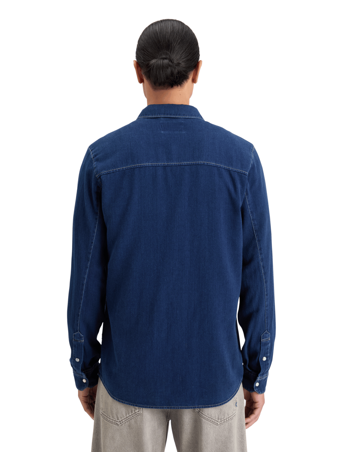 Scotch & Soda - Regular Fit Premium Indigo Twill Washed Shirt - Indigo