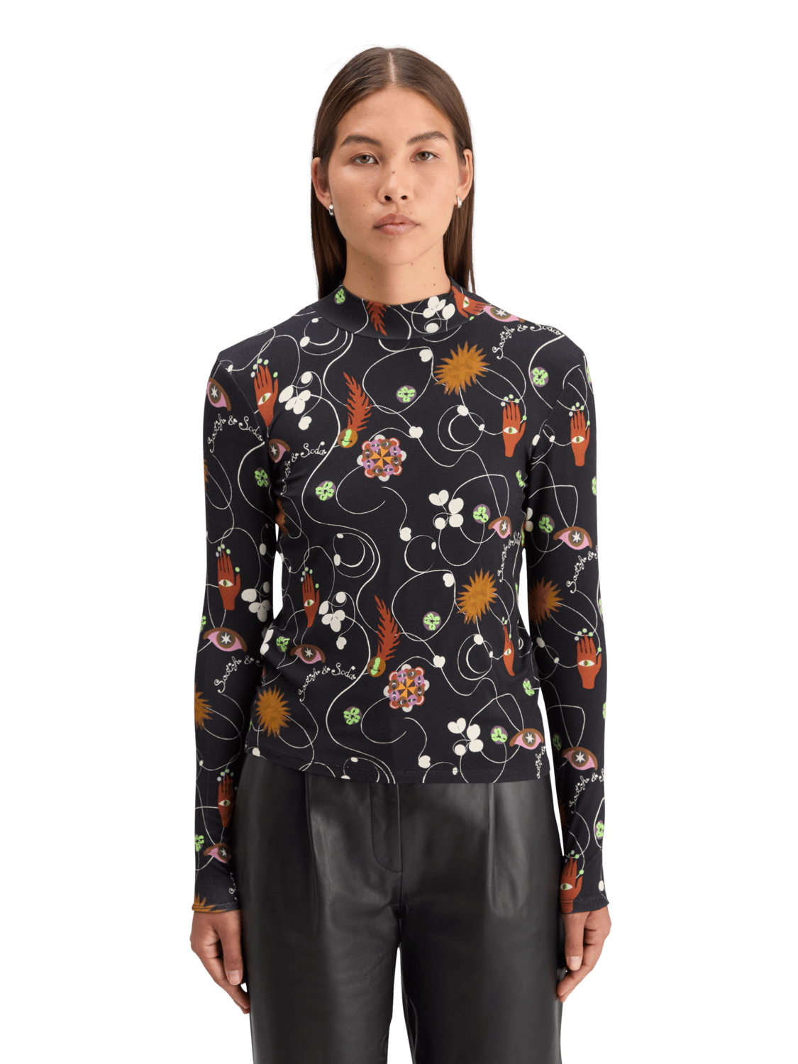 Maison Scotch - All Over Printed LS Tee - Free Mind