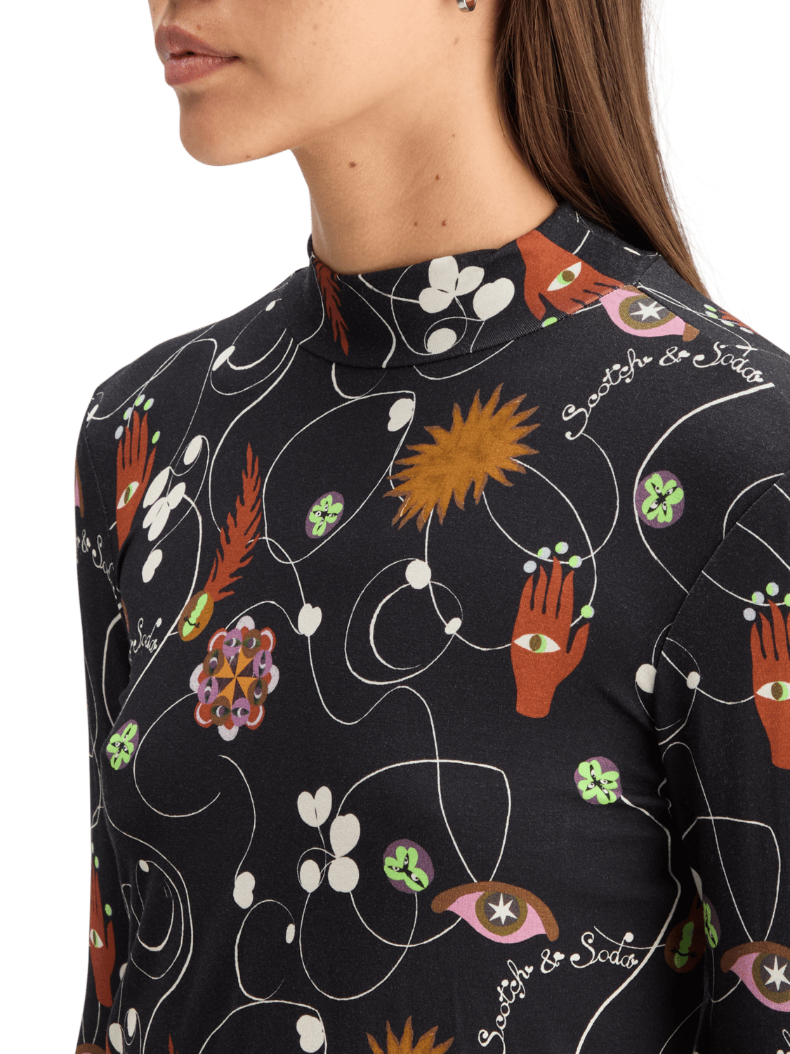 Maison Scotch - All Over Printed LS Tee - Free Mind