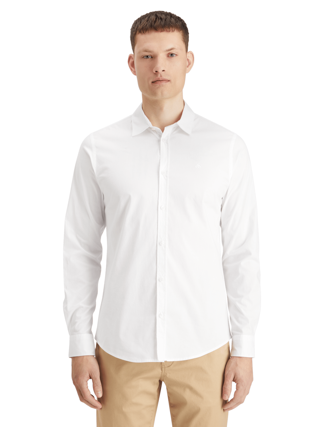 Scotch & Soda - Essentials Poplin Shirt - Bright White