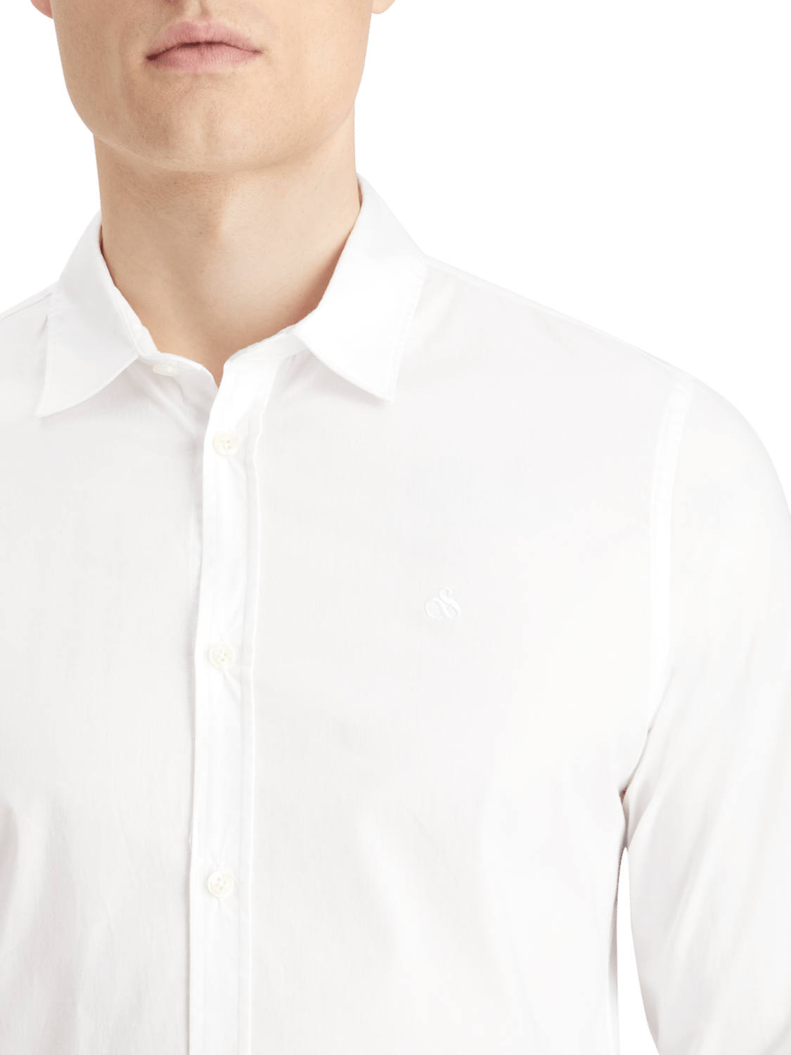 Scotch & Soda - Essentials Poplin Shirt - Bright White