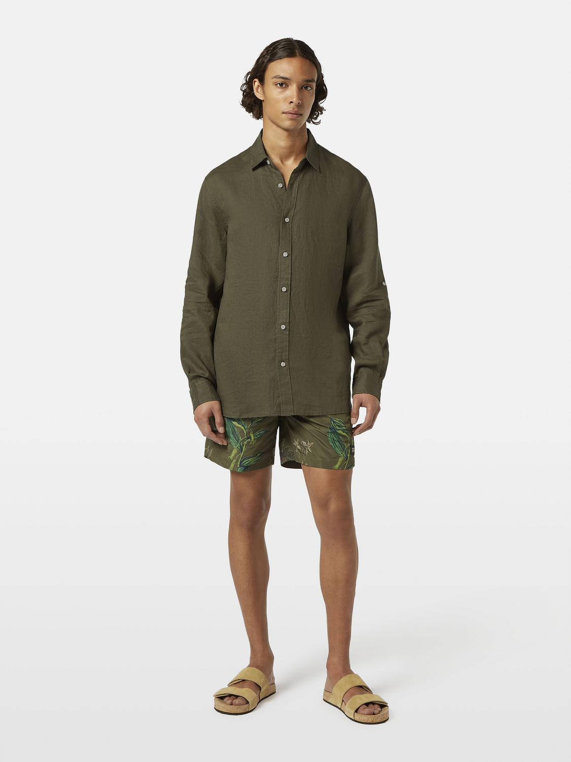 Scotch & Soda - Regular Fit Linen Shirt - Classic Green