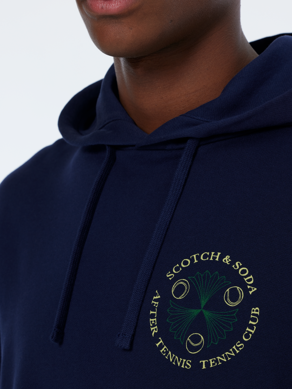 Scotch & Soda - Tennis Club Artwork Hoodie - Navy