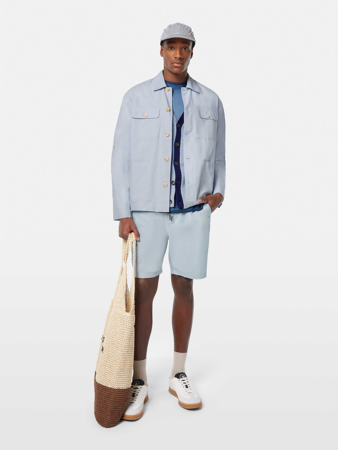 Scotch & Soda - Relaxed Fit Cotton-Linen Shirt Jacket - Light Shirting Blue
