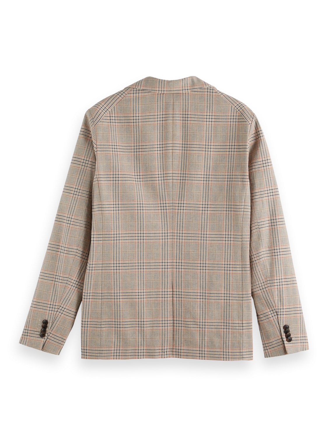 Scotch & Soda - Single Breasted Cotton-Linen Blazer - Soft Camel Check