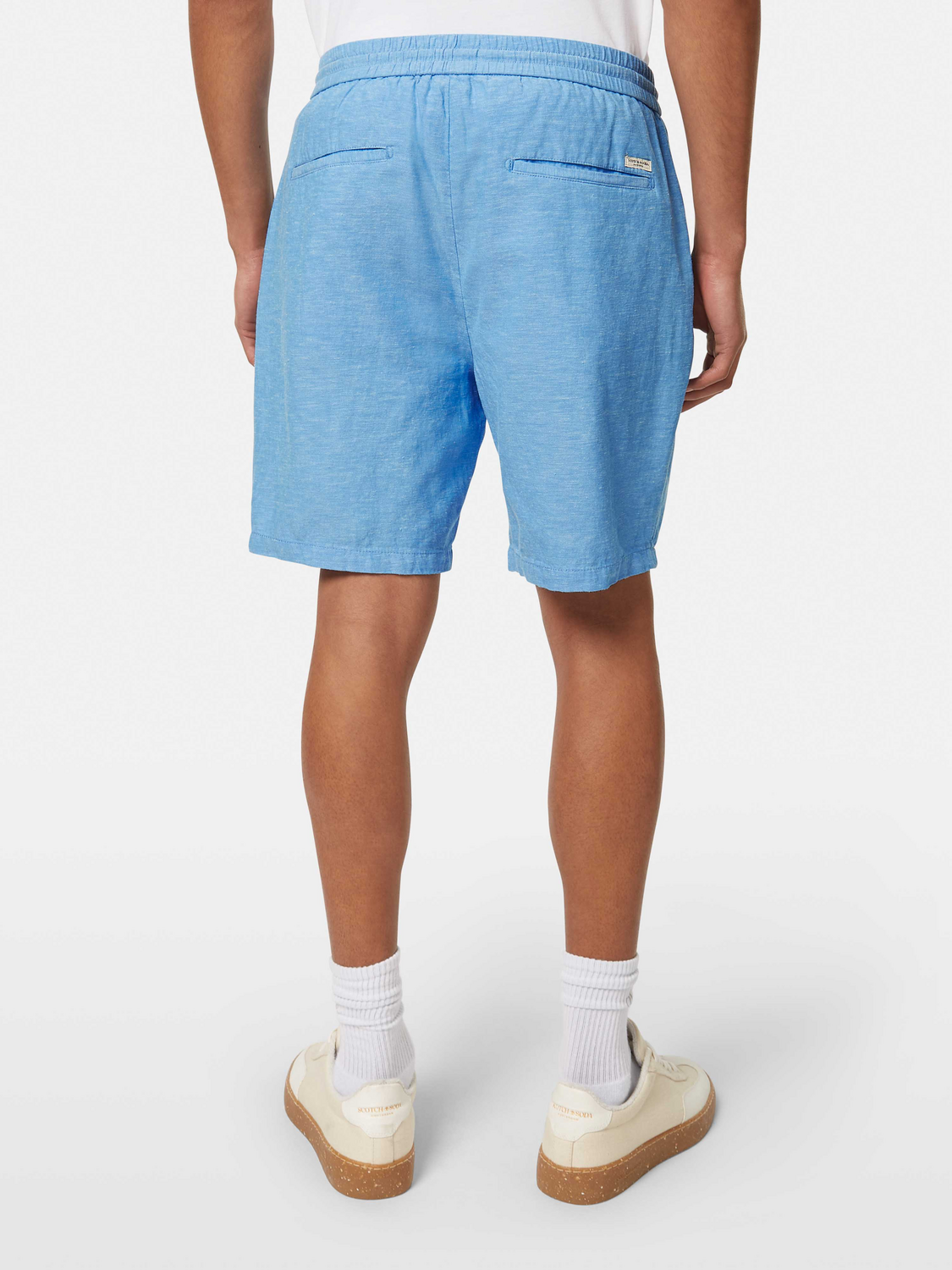 Scotch & Soda - Fave Cotton/Linen Short - Aqua Blue