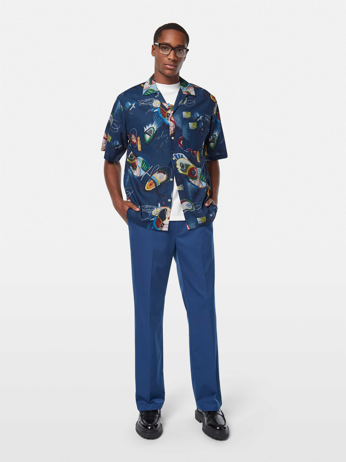Scotch & Soda - Relaxed Fit SS Shirt - Abstract Island Night
