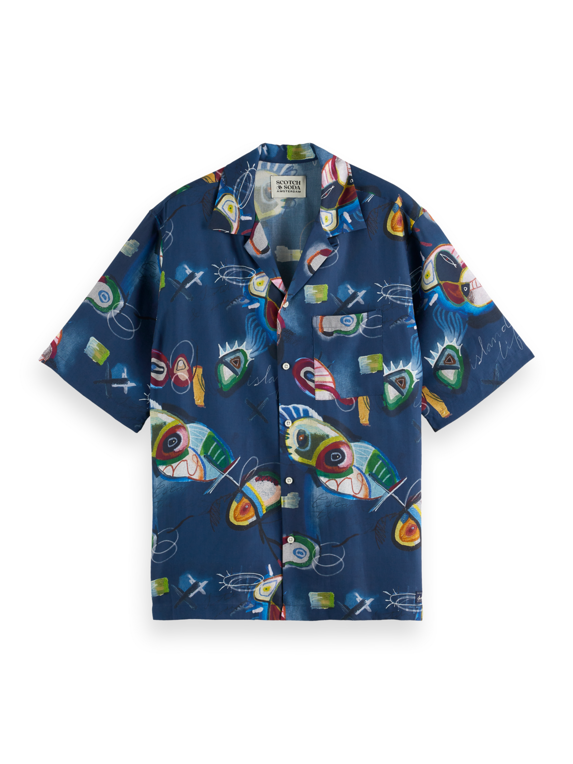 Scotch & Soda - Relaxed Fit SS Shirt - Abstract Island Night