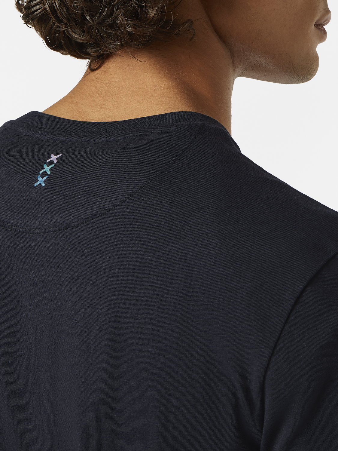 Scotch & Soda - Regular Fit Three Crosses Tee - Washed Black