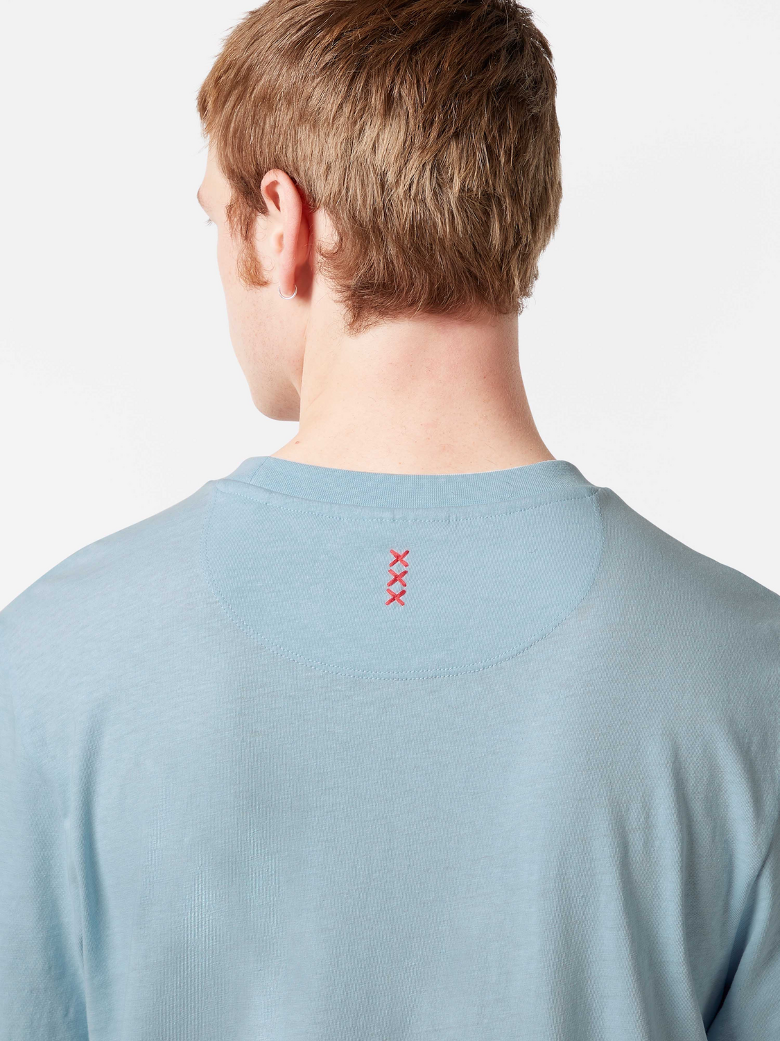 Scotch & Soda - Regular Fit Three Crosses Tee - Shirting Blue
