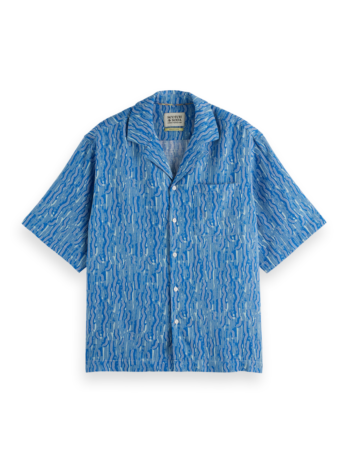 Scotch & Soda - Linen Blend SS Shirt - Vuur Island Stripe