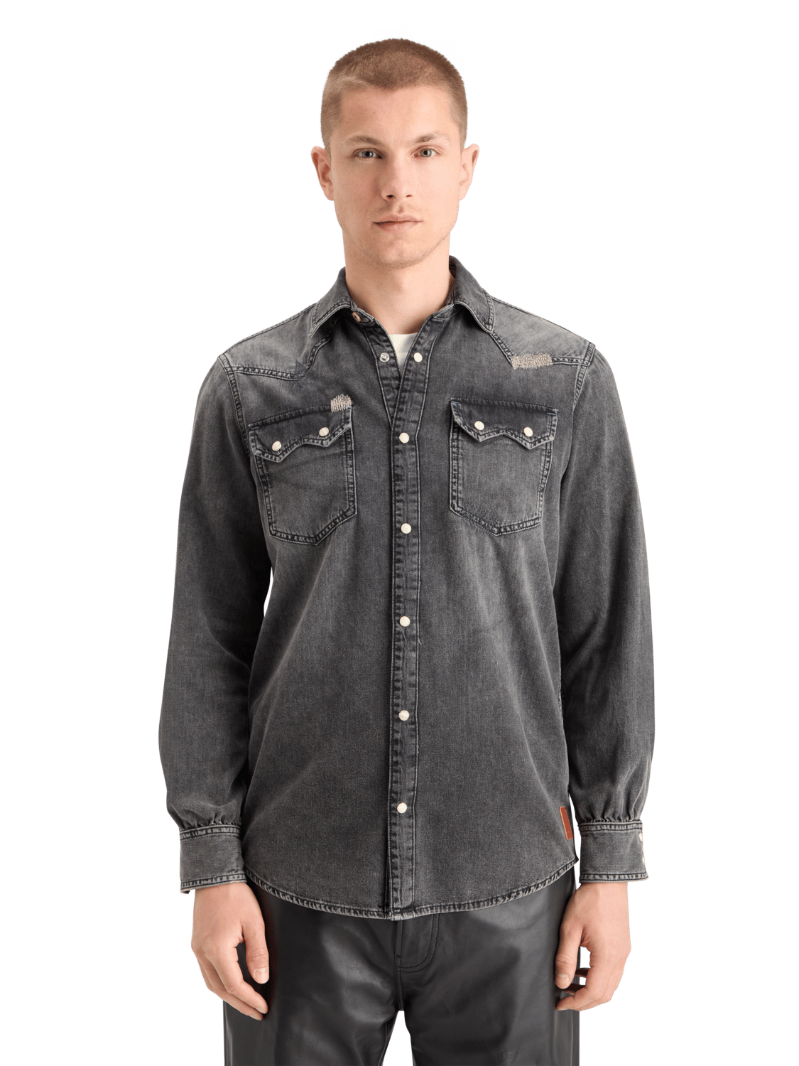 Scotch & Soda - Joe Jonas Western Denim Shirt - Vintage Black