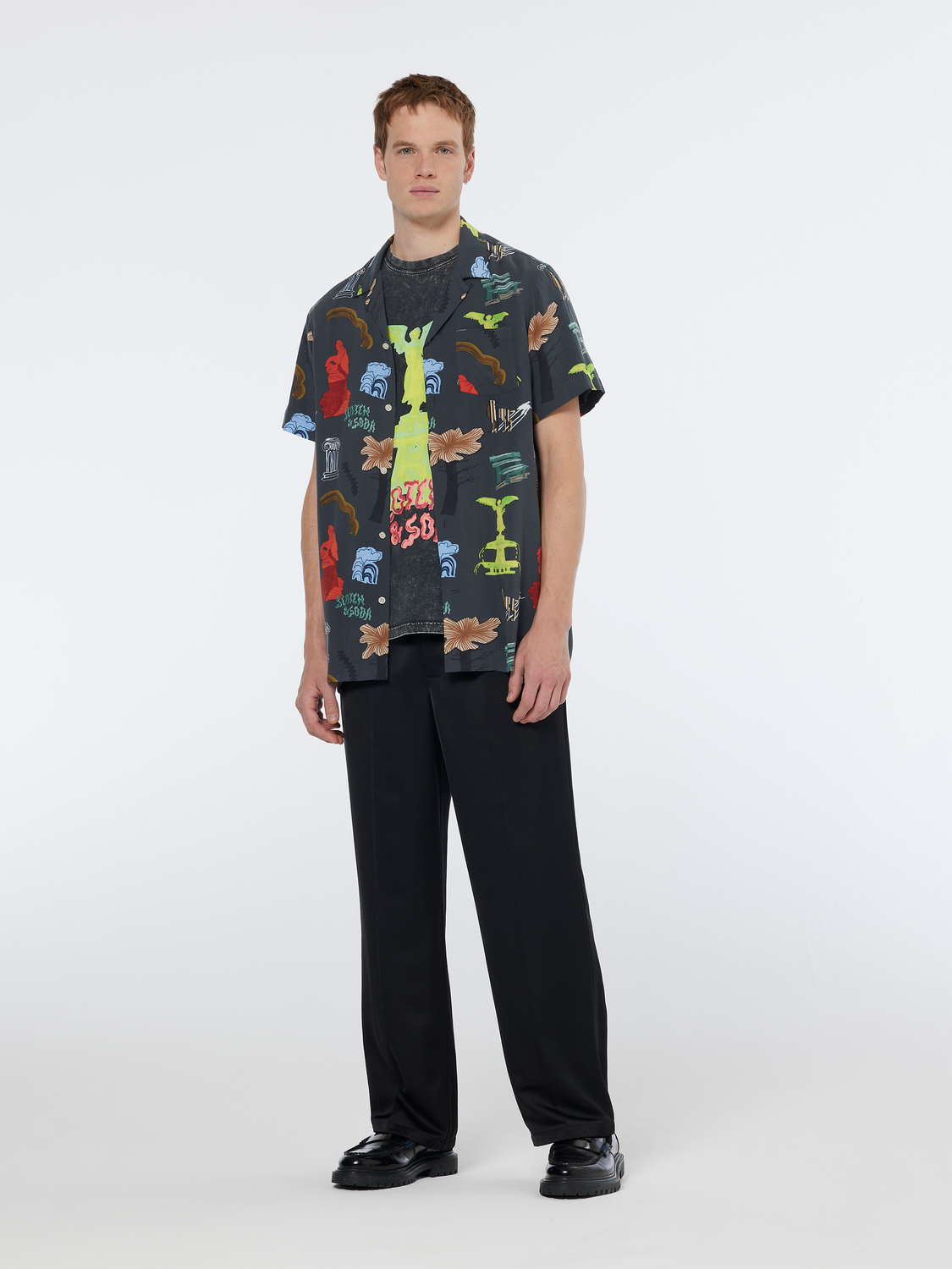 Scotch & Soda - Park Print Regular SS Shirt - Park Green