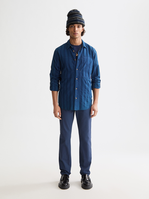 Scotch & Soda - Textured Indigo Shirt - Washed Indigo