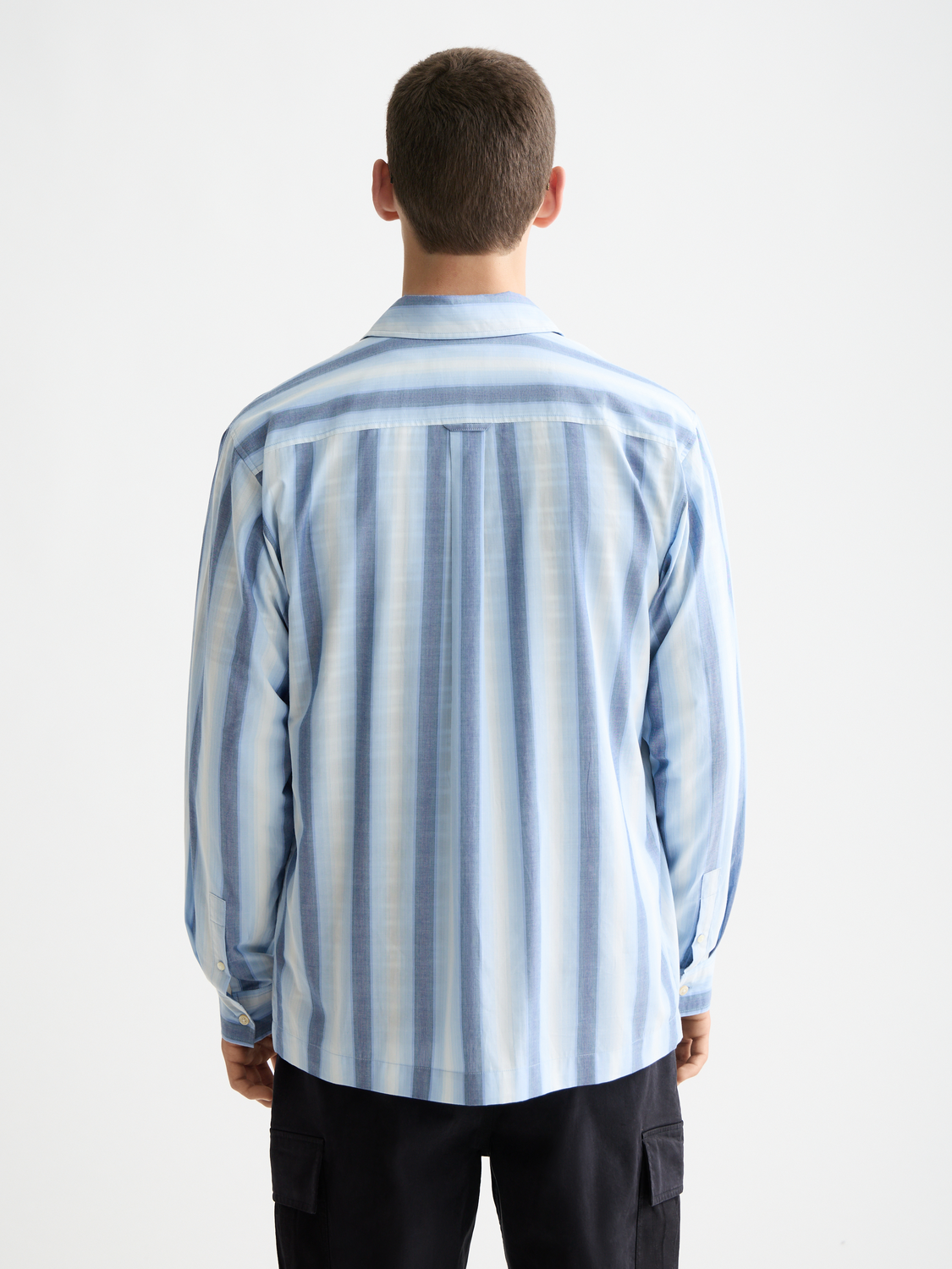 Scotch & Soda - Shadow-Stripe Relaxed Fit Shirt - Peacoat Shadow Stripe