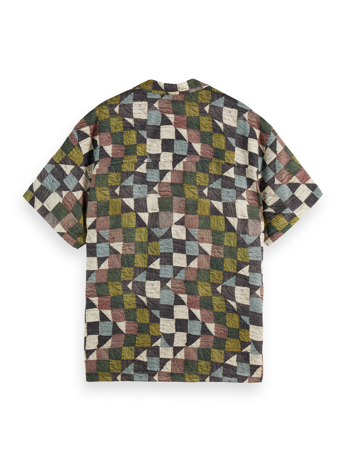 Scotch & Soda - Printed SS Shirt - Zig Zag Patchwork Multi