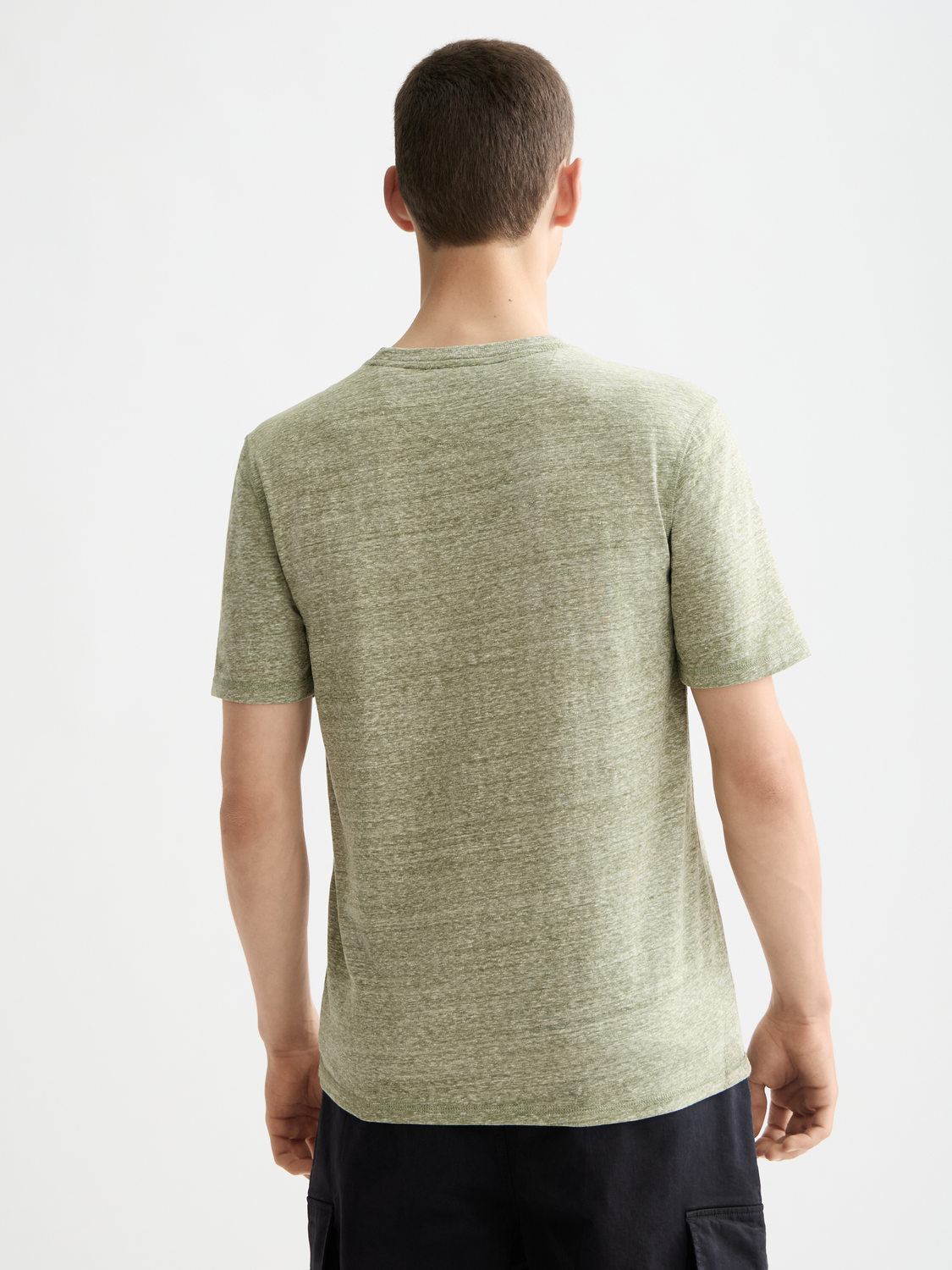 Scotch & Soda - Regular Fit Melange Tee - Calla Green Melange