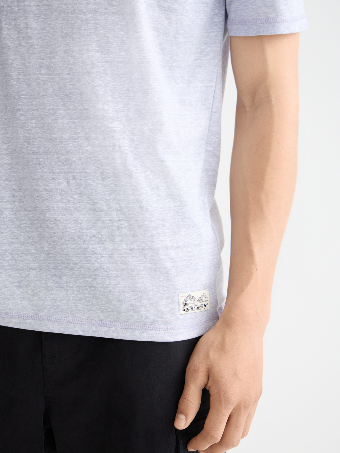 Scotch & Soda - Regular Fit Melange Tee - Languid Lavender Melange