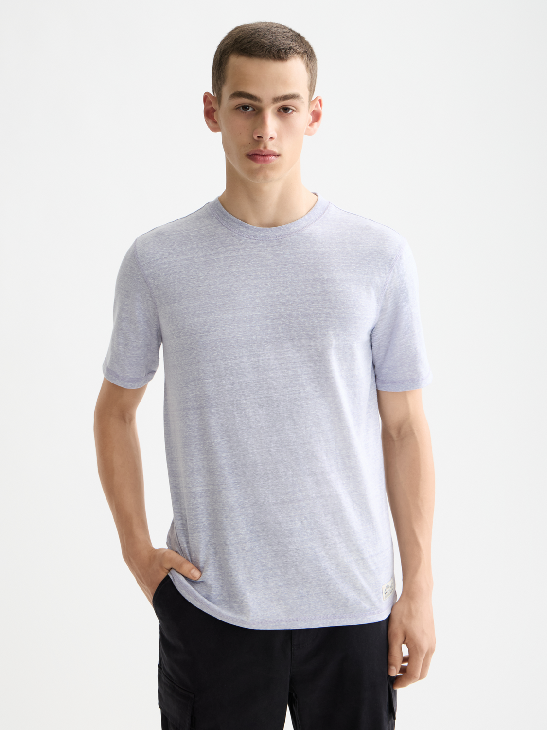 Scotch & Soda - Regular Fit Melange Tee - Languid Lavender Melange