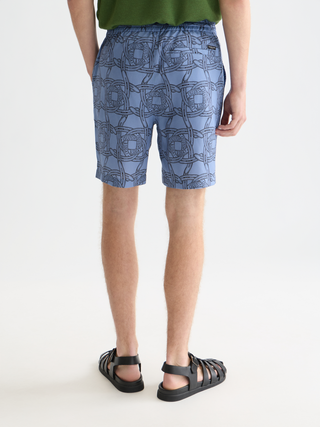 Scotch & Soda - Fave Printed Tencel Bermuda Short - Horseshoes Infinity