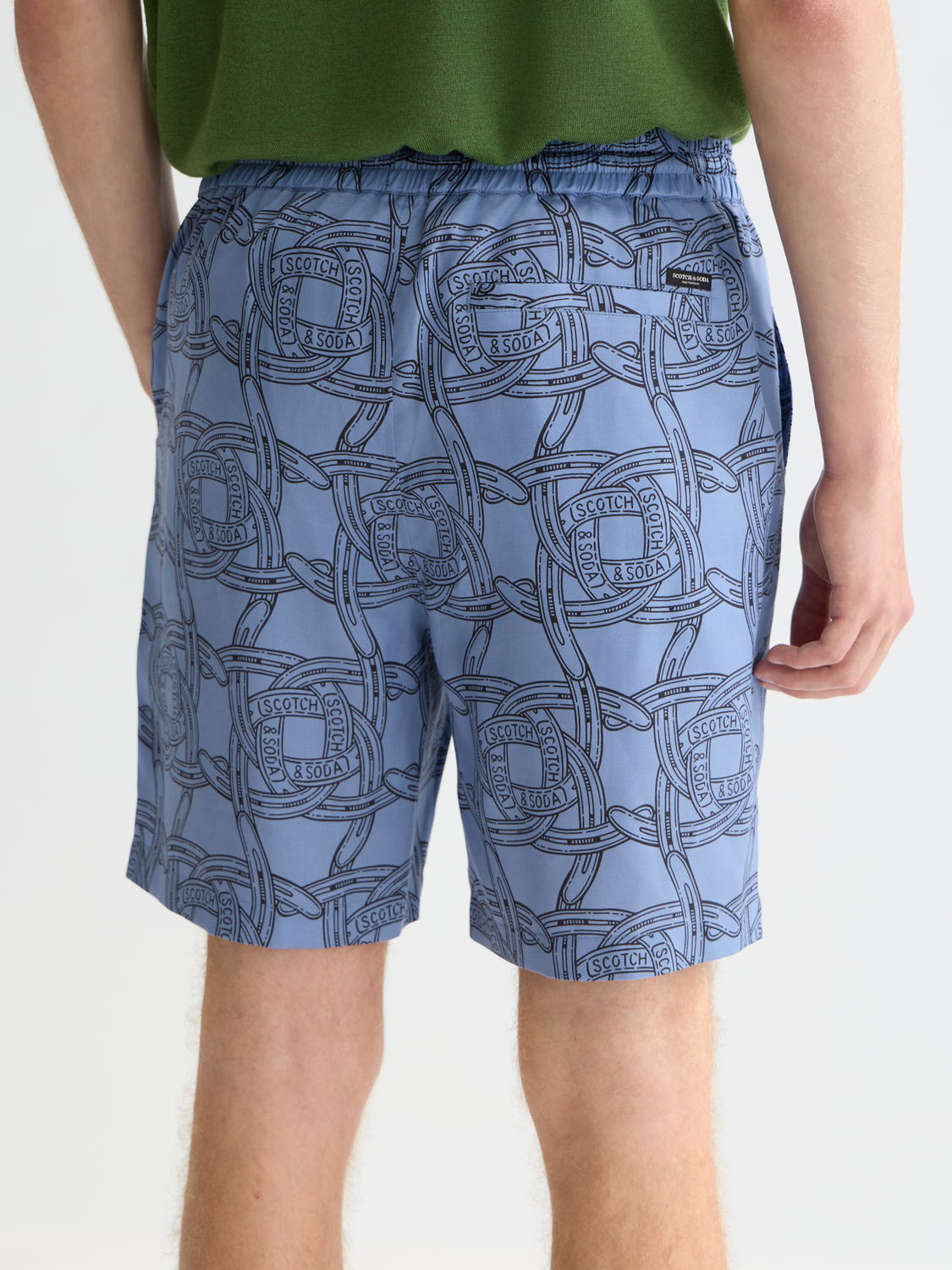 Scotch & Soda - Fave Printed Tencel Bermuda Short - Horseshoes Infinity
