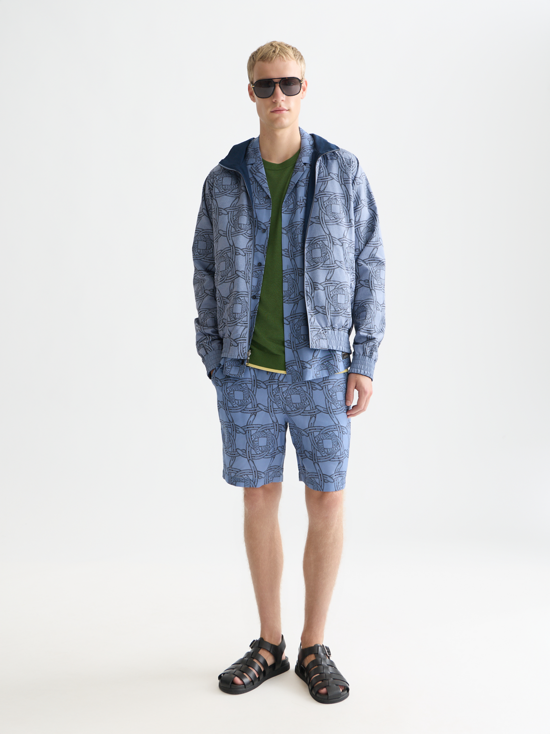 Scotch & Soda - Fave Printed Tencel Bermuda Short - Horseshoes Infinity
