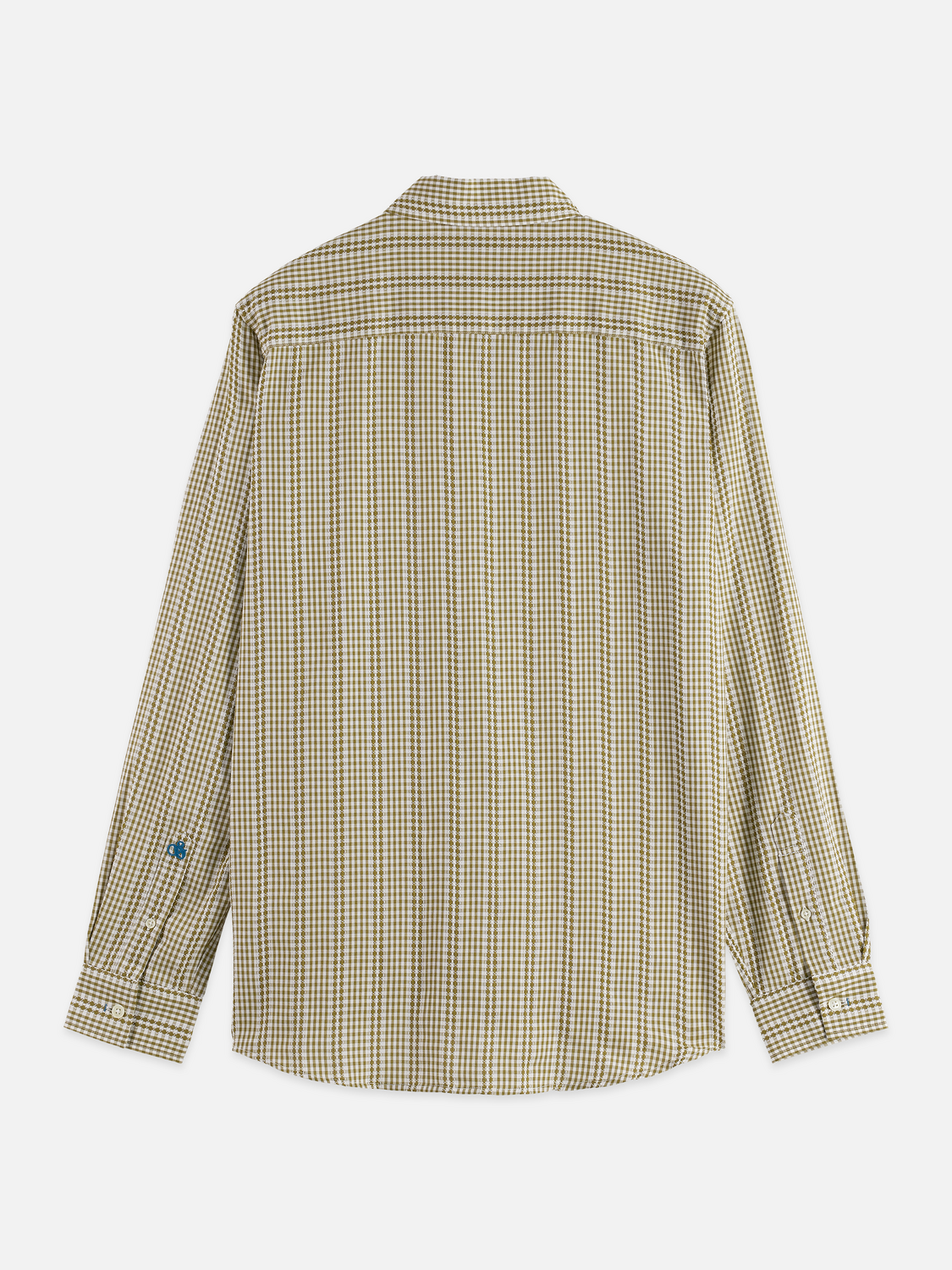 Scotch & Soda - Microcheck Poplin Shirt - Green Moss Micro Check