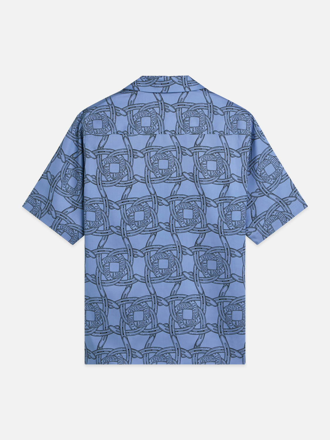 Scotch & Soda - Printed Tencel Relaxed Fit SS Shirt - Horseshoes Infinity