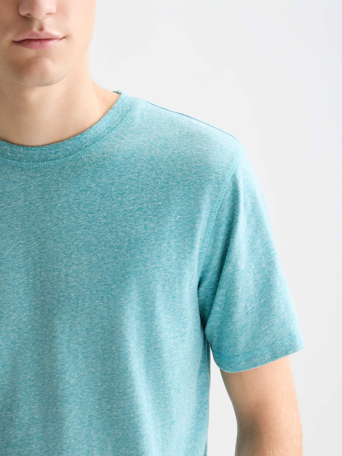 Scotch & Soda - Melange Regular Fit Tee - Tahitian Teal