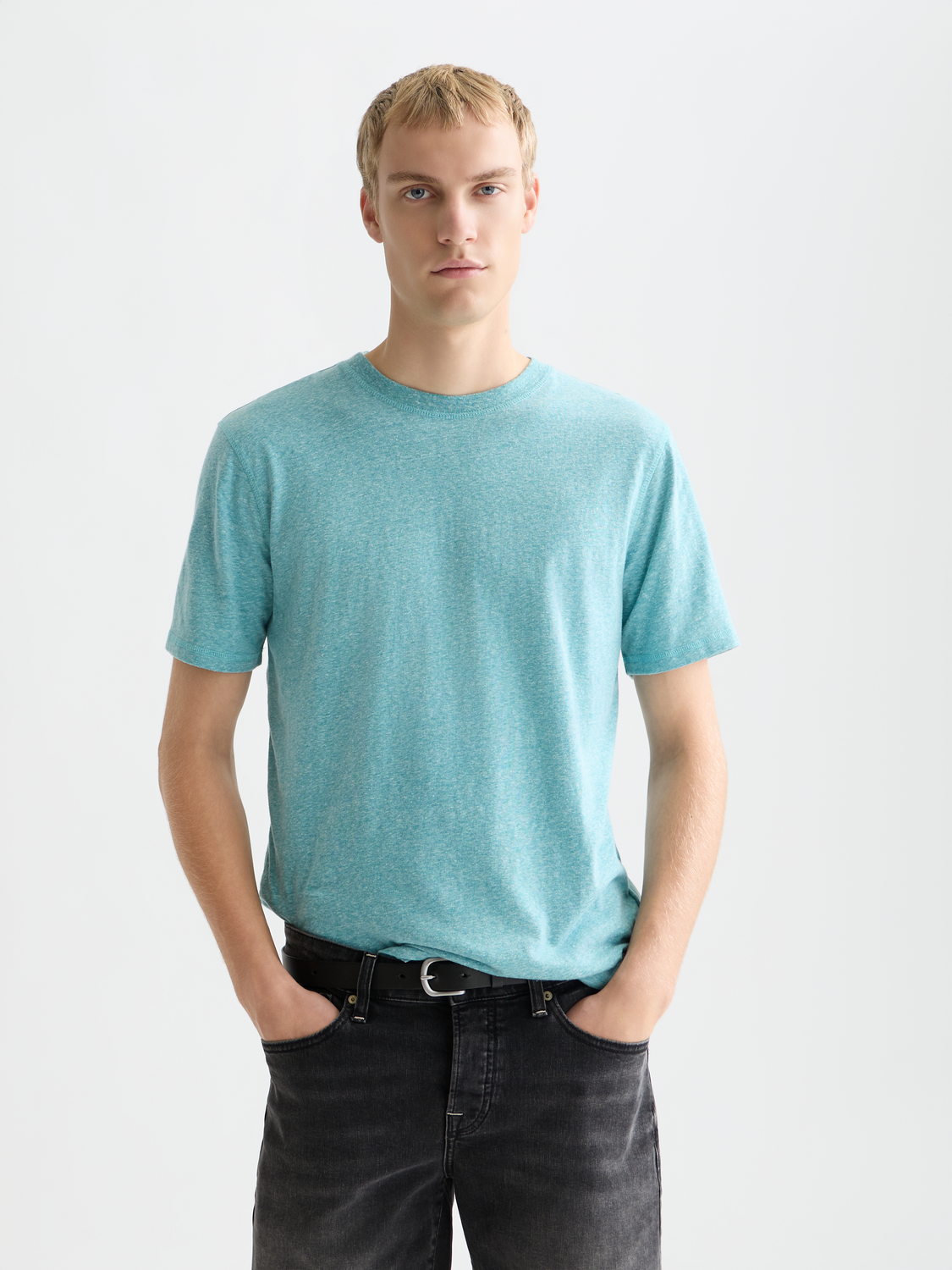 Scotch & Soda - Melange Regular Fit Tee - Tahitian Teal