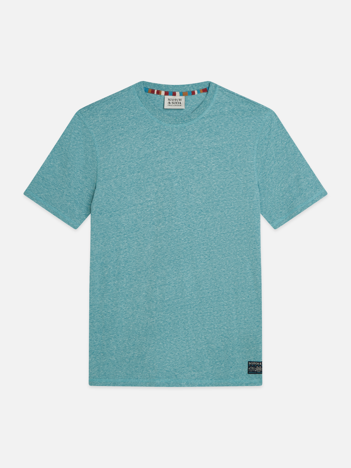 Scotch & Soda - Melange Regular Fit Tee - Tahitian Teal