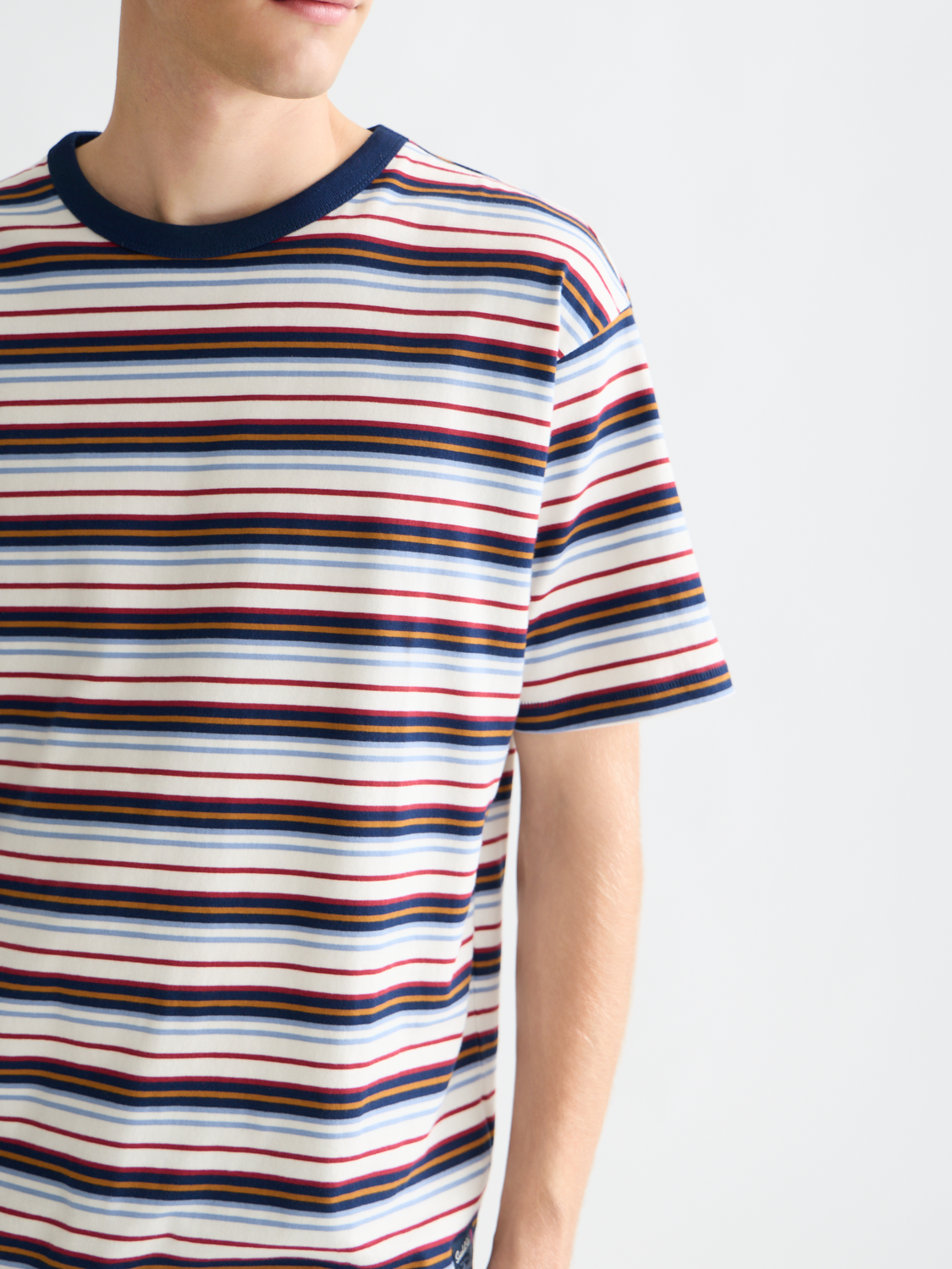 Scotch & Soda - Relaxed Fit Yarn-Dyed Tee - Pageant Blue Stripe