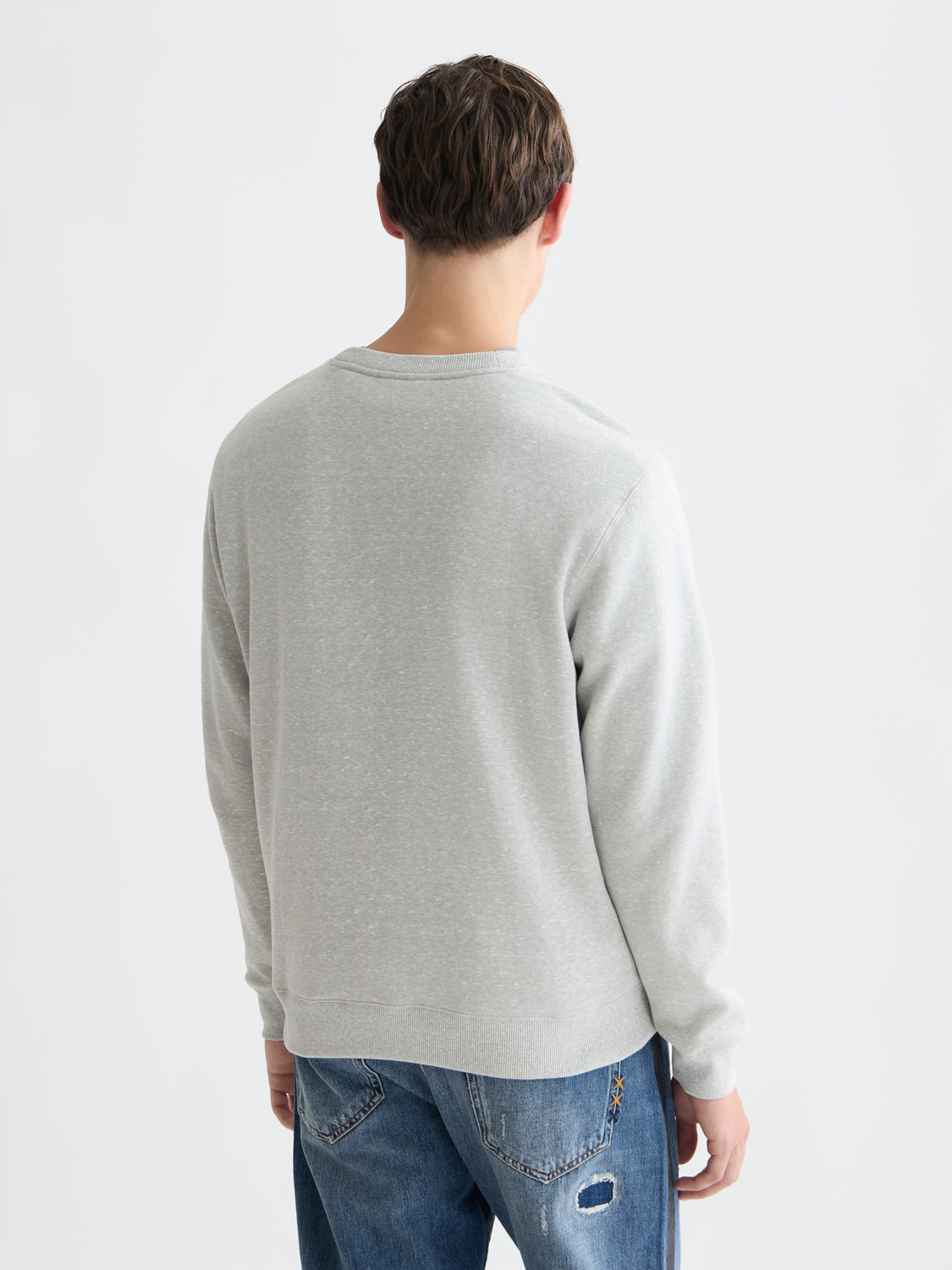 Scotch & Soda - Melange Regular Fit Sweatshirt - Grey Heather
