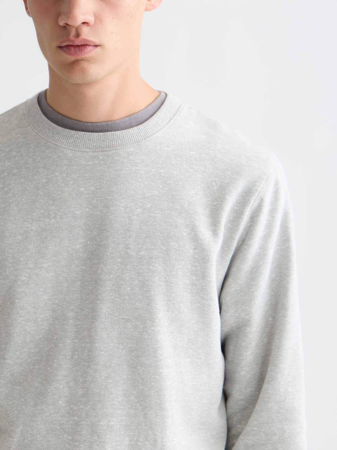 Scotch & Soda - Melange Regular Fit Sweatshirt - Grey Heather