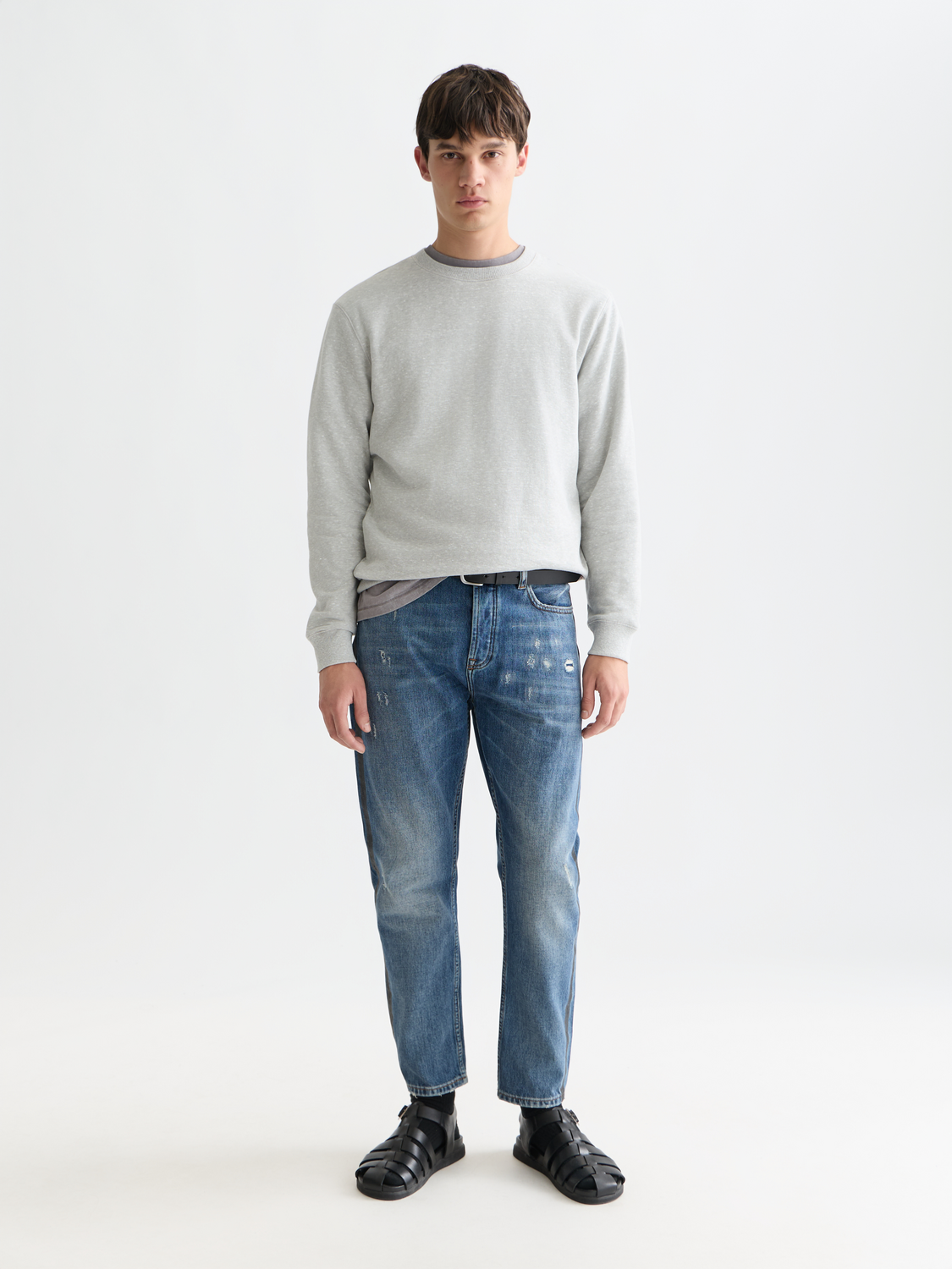 Scotch & Soda - Melange Regular Fit Sweatshirt - Grey Heather