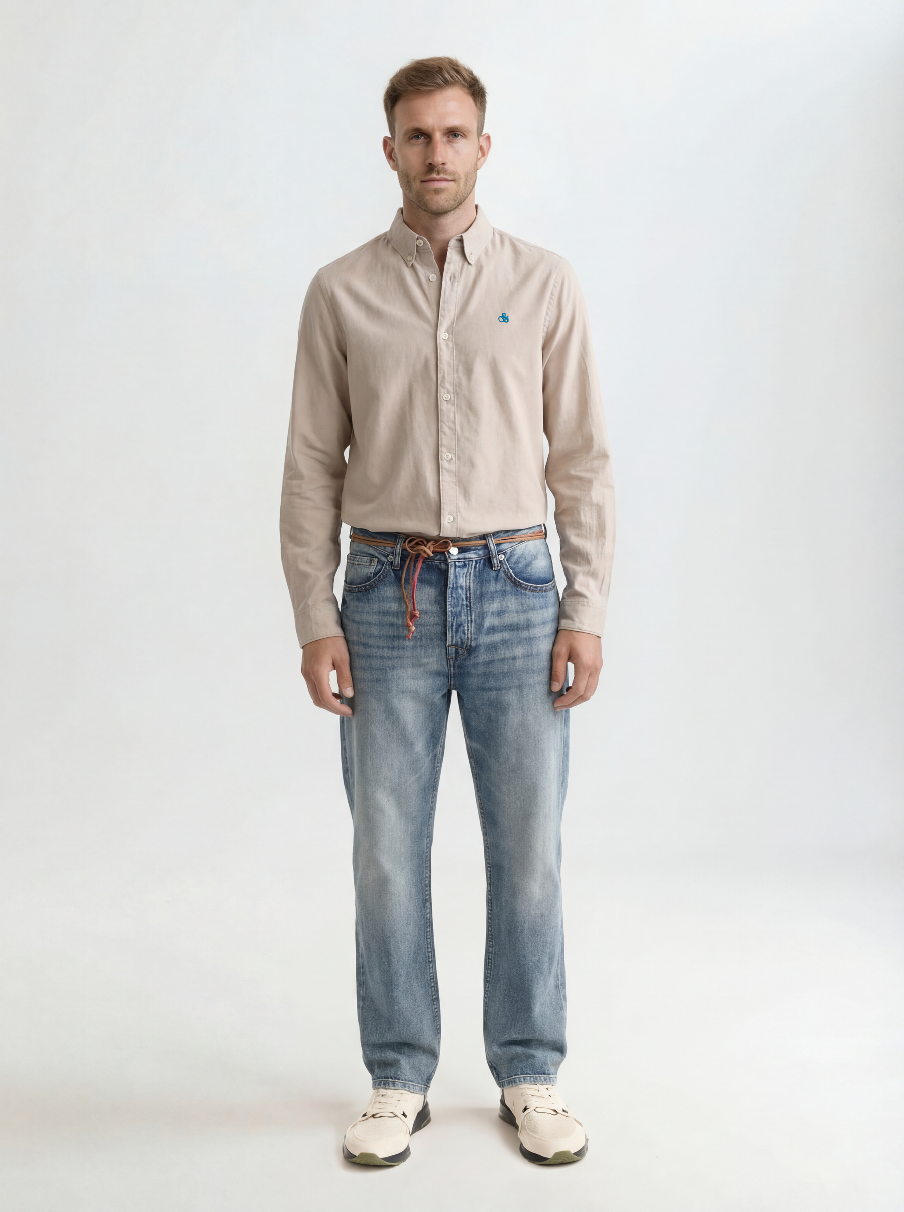 Scotch & Soda - Regular Fit Solid Oxford Shirt - Amphora