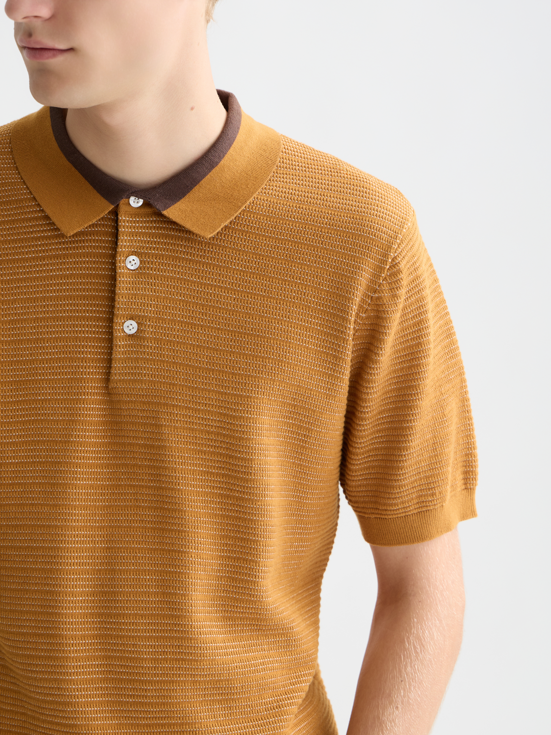 Scotch & Soda - Structured Knitted Regular Fit Polo - Cathay Spice