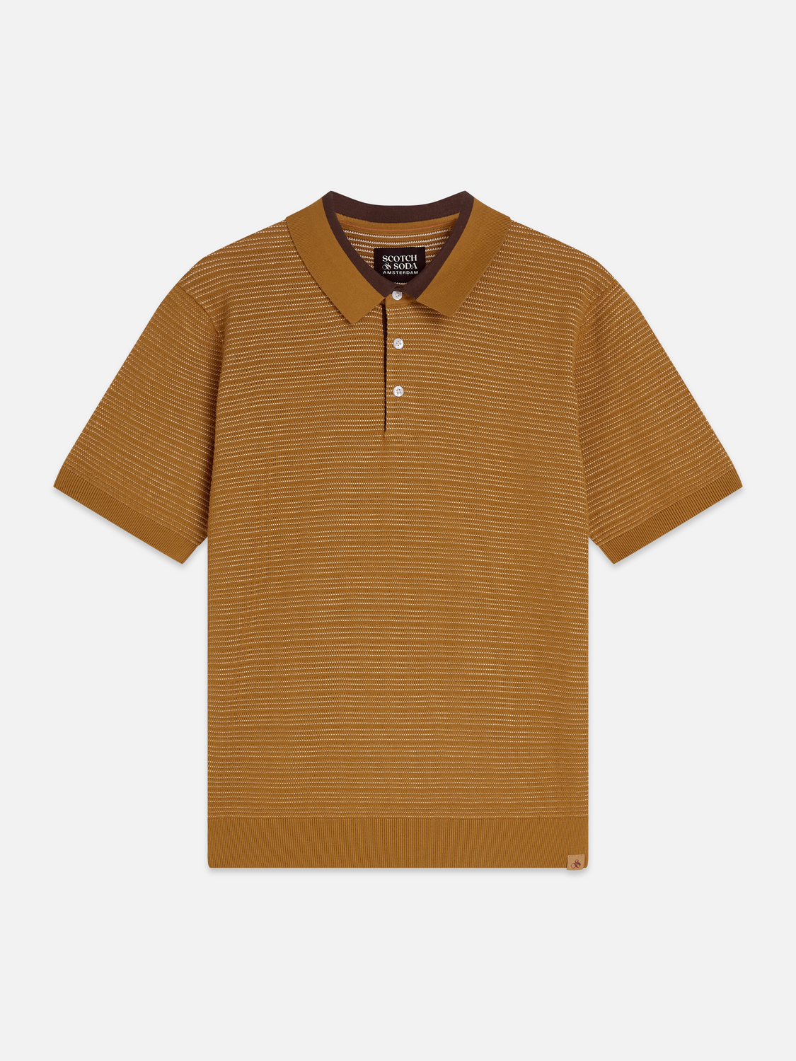 Scotch & Soda - Structured Knitted Regular Fit Polo - Cathay Spice