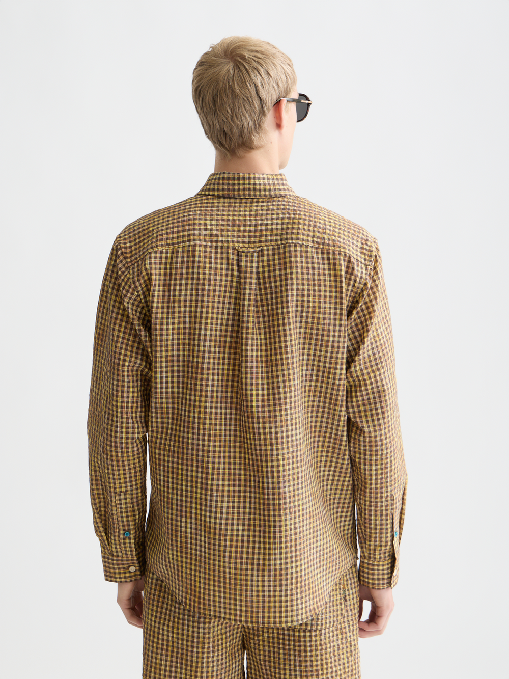 Scotch & Soda - Seersucker Micro-Check Shirt - Hot Fudge Check