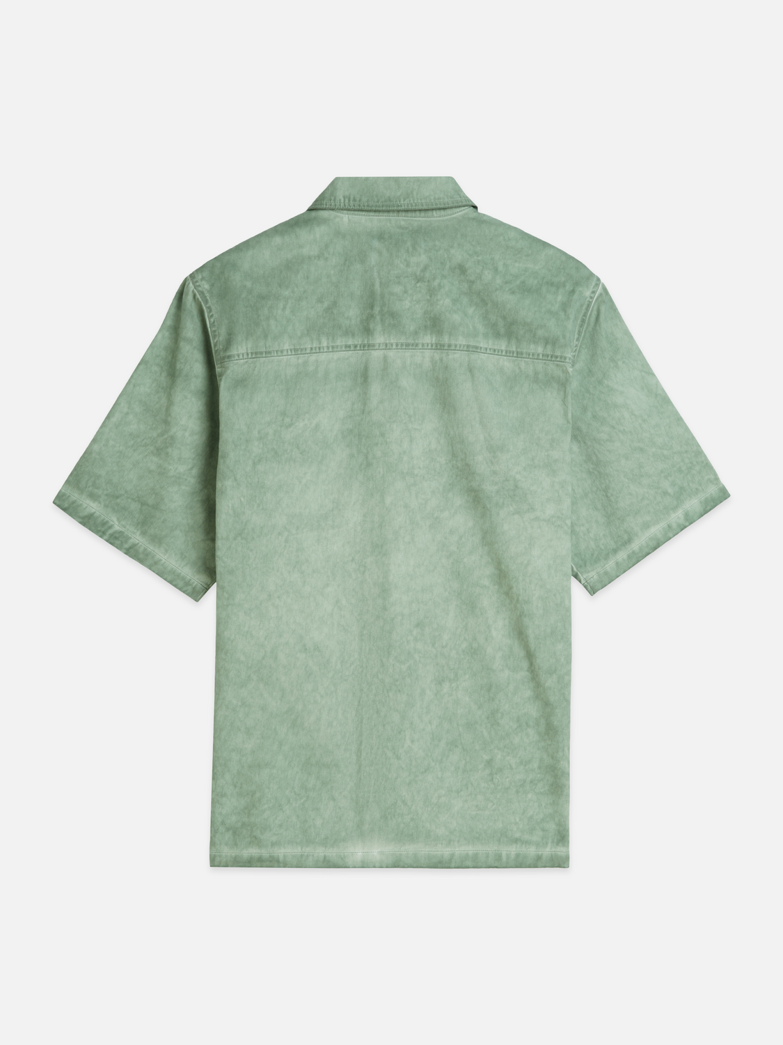 Scotch & Soda - Washed Cotton Relaxed Fit SS Shirt - Garden Green