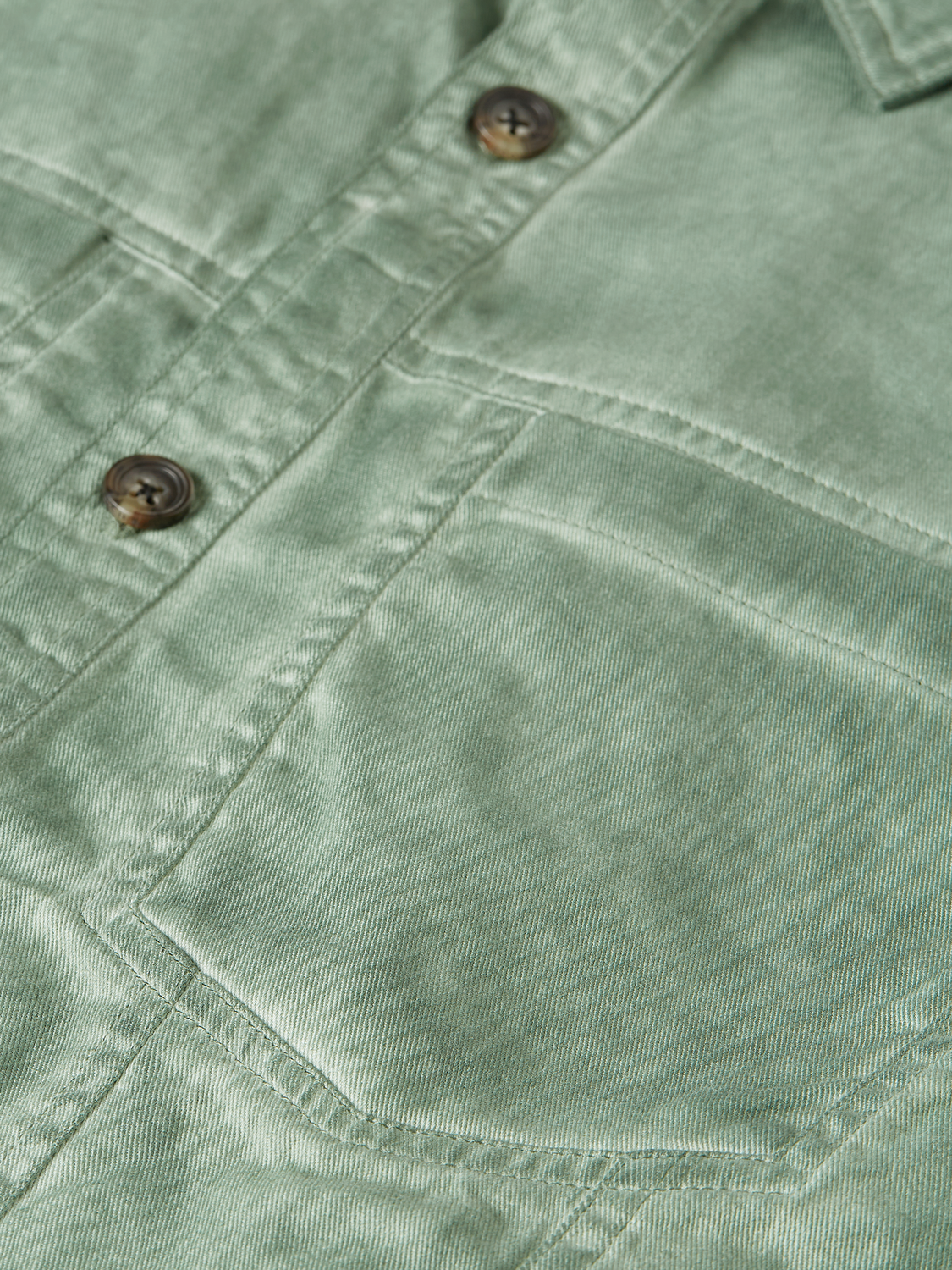 Scotch & Soda - Washed Cotton Relaxed Fit SS Shirt - Garden Green