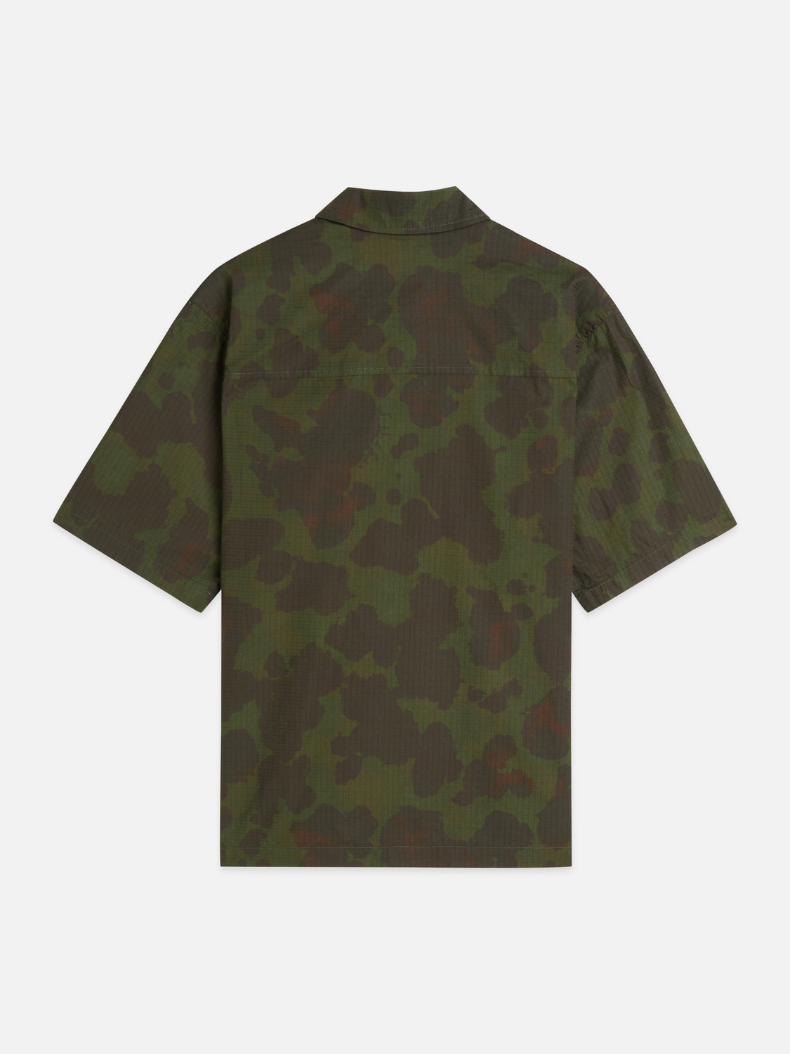 Scotch & Soda - Printed Cotton Ripstop Relaxed Fit SS Shirt - Painterly Animal Olive