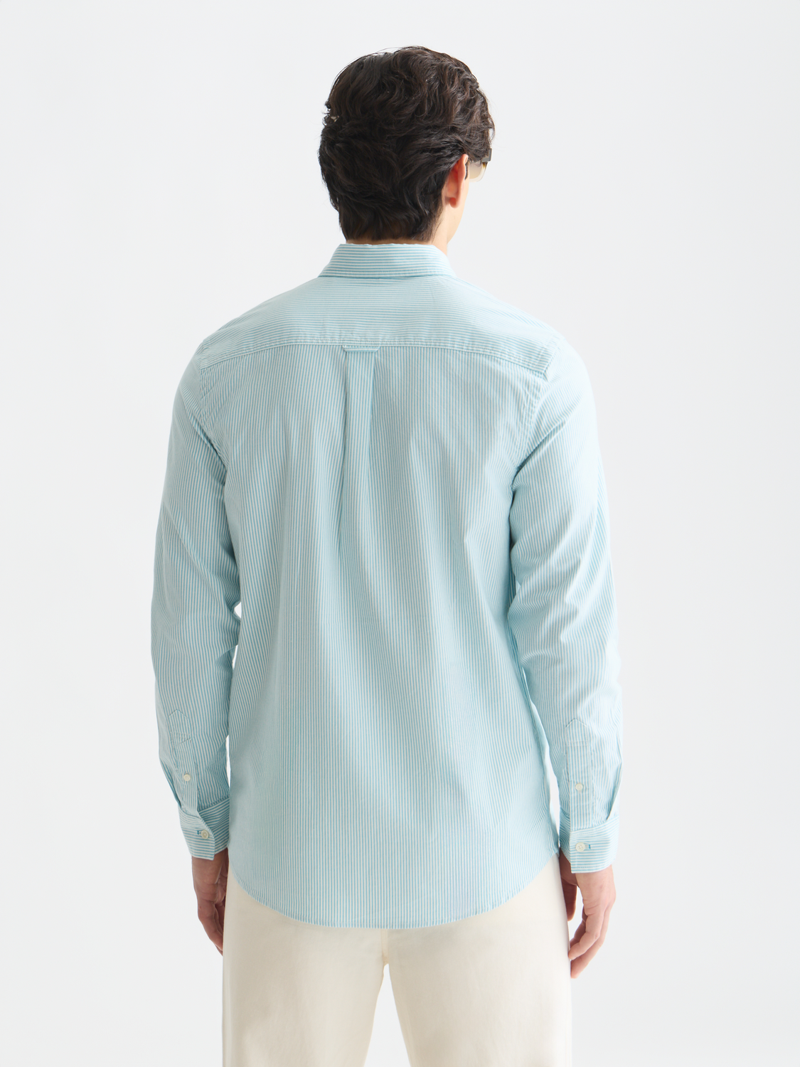 Scotch & Soda - Oxford Striped Regular Fit Shirt - Tahitian Teal Stripe