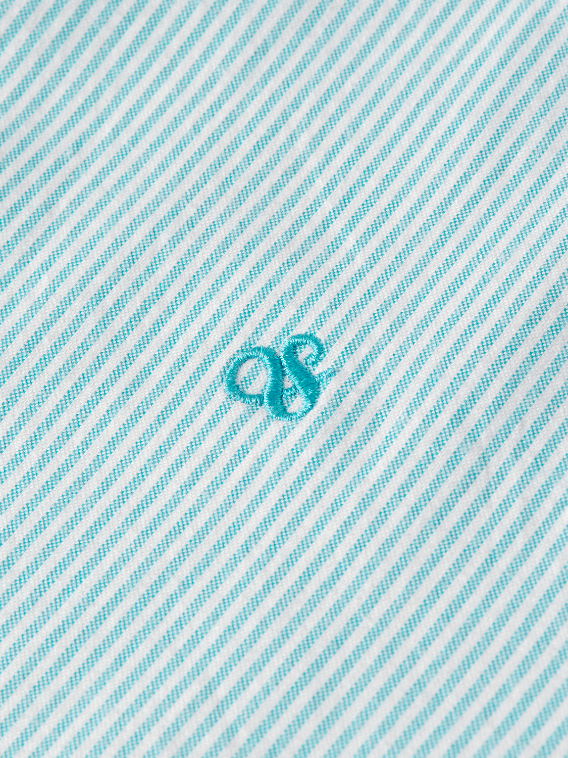 Scotch & Soda - Oxford Striped Regular Fit Shirt - Tahitian Teal Stripe