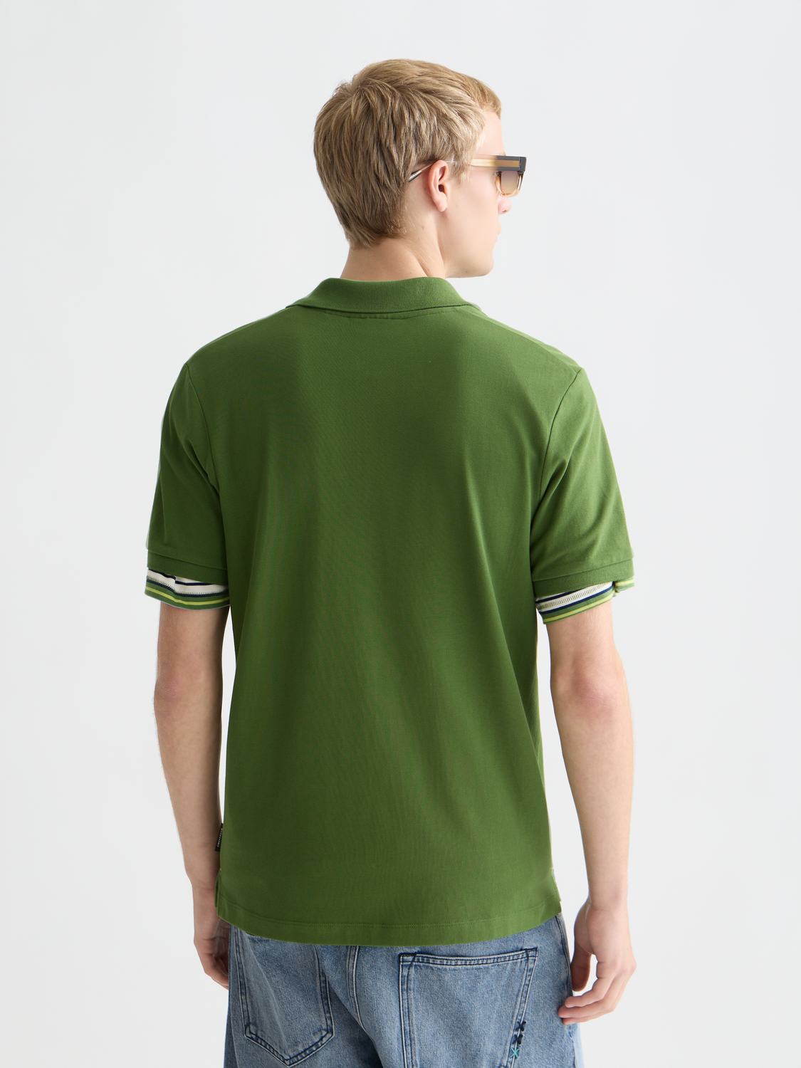 Scotch & Soda - Pique Chest Logo Polo - Garden Green