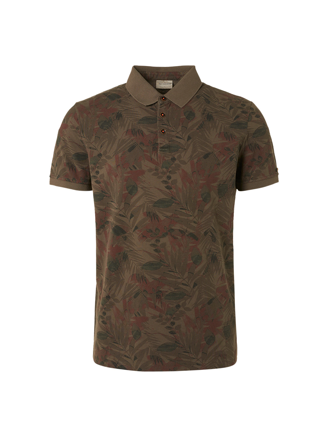 No Excess - Camouflage Printed Pique Polo - Army